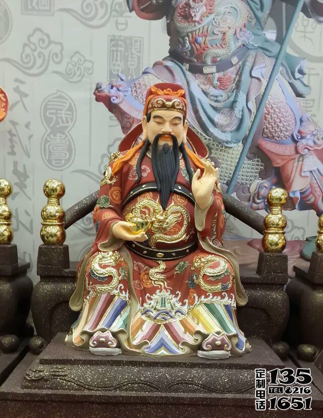 寺廟大型玻璃鋼彩繪招財進(jìn)寶財神雕塑 寺廟大型玻璃鋼彩繪招財進(jìn)寶財神雕塑